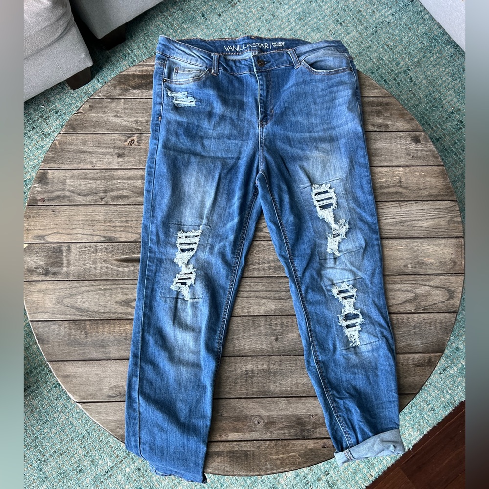 Vanilla star destroyed jeans size 19 juniors 18 plus denim pants